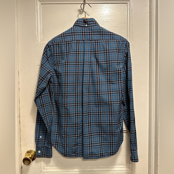 Todd Snyder - Men’s Blue Plaid Button Down Shirt - Picture 3 of 9